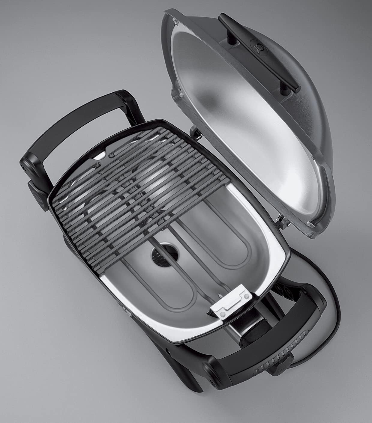 Weber Q 1400 Elektrogrill 2200W, Gusseisen, Balkon, Temperaturregelung, Dunkelgrau