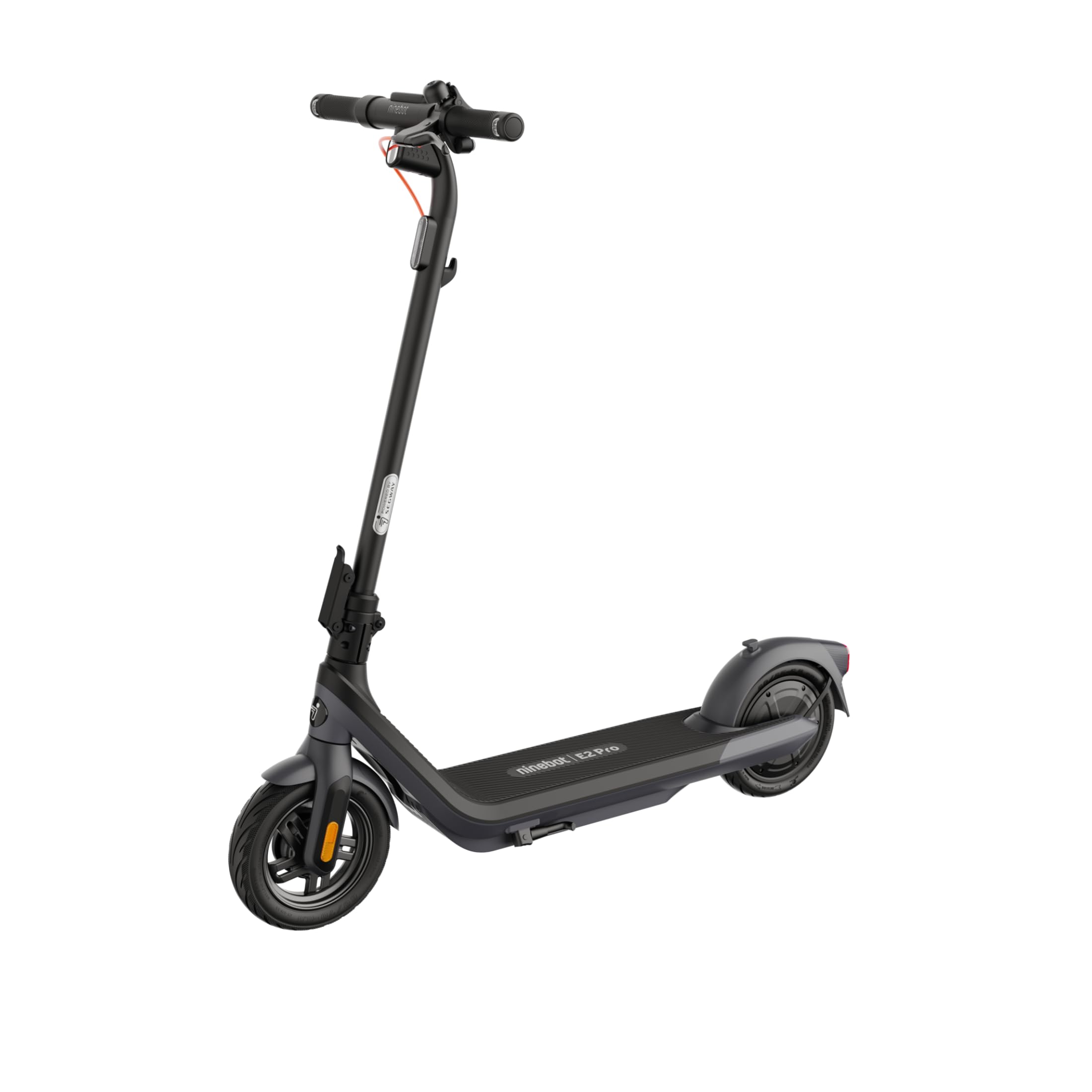 Segway-Ninebot E2 Pro D E-Scooter, 20 km/h, bis zu 35 km Reichweite, 275 Wh Akku, 10 Zoll schlauchlose Luftreifen, TCS, Dual-Bremssystem, LED-Display, faltbar, Schwarz