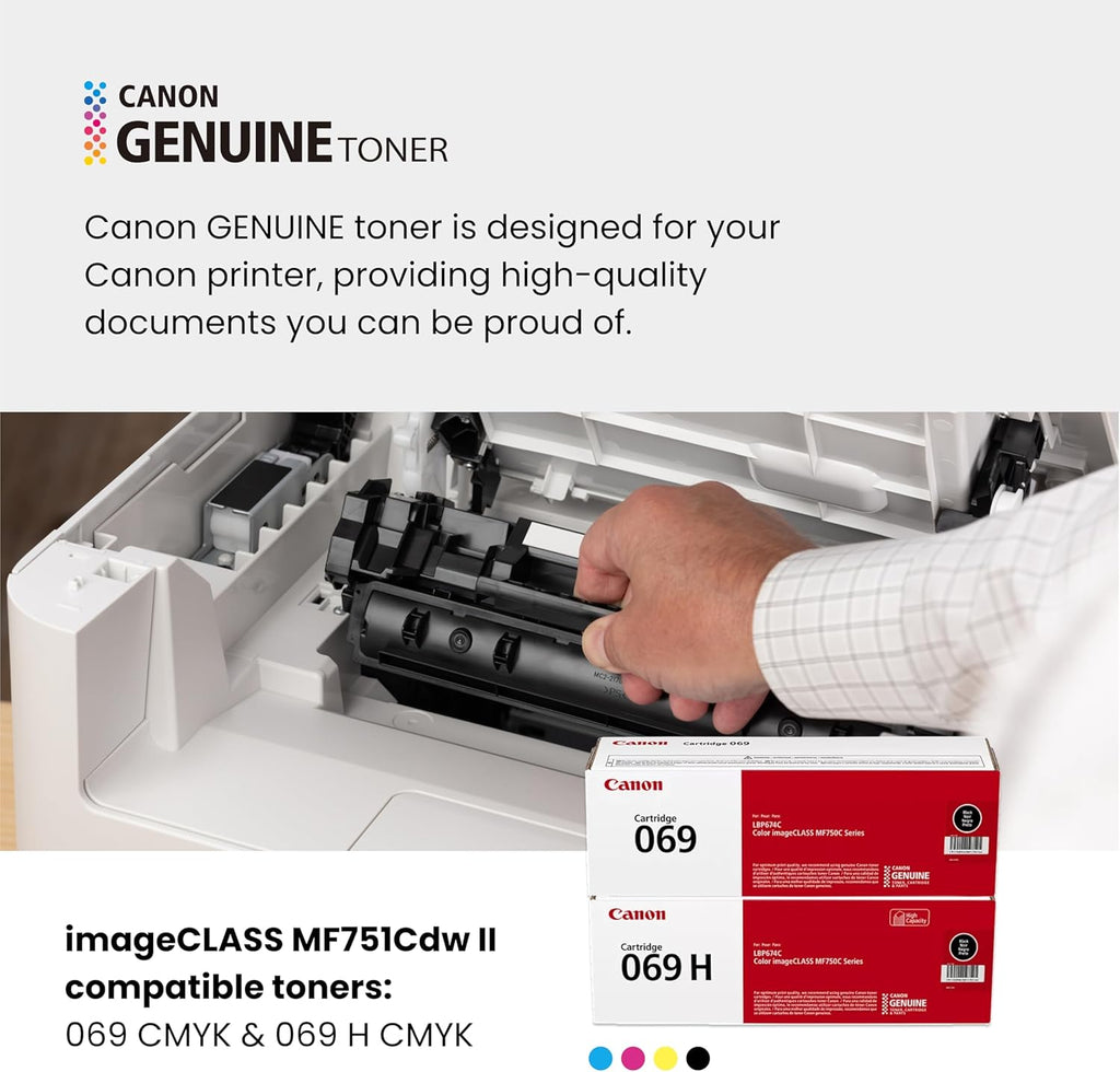 Canon Color imageCLASS MF751Cdw II - Wireless Duplex Laser Printer, Multifunction with Copier, Scanner, Automatic Document Feeder, 3 Year Limited Warranty, 35 PPM