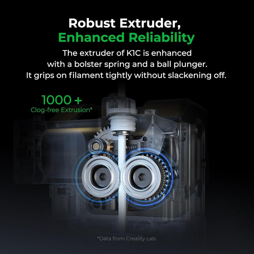 Creality K1C 3D Printer, 600mm/s High-Speed Auto Leveling Clog-Free Robust Direct Extruder K1 SE Upgraded 3D Printer with AI Camera 300°C Printing Silent Mode Support Carbon Fiber Filaments