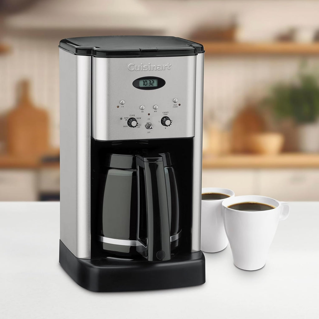 Cuisinart DCC-1200P1 Brew Central 12-Cup Programmable Coffeemaker Coffee Maker, Carafe, Brushed Chrome
