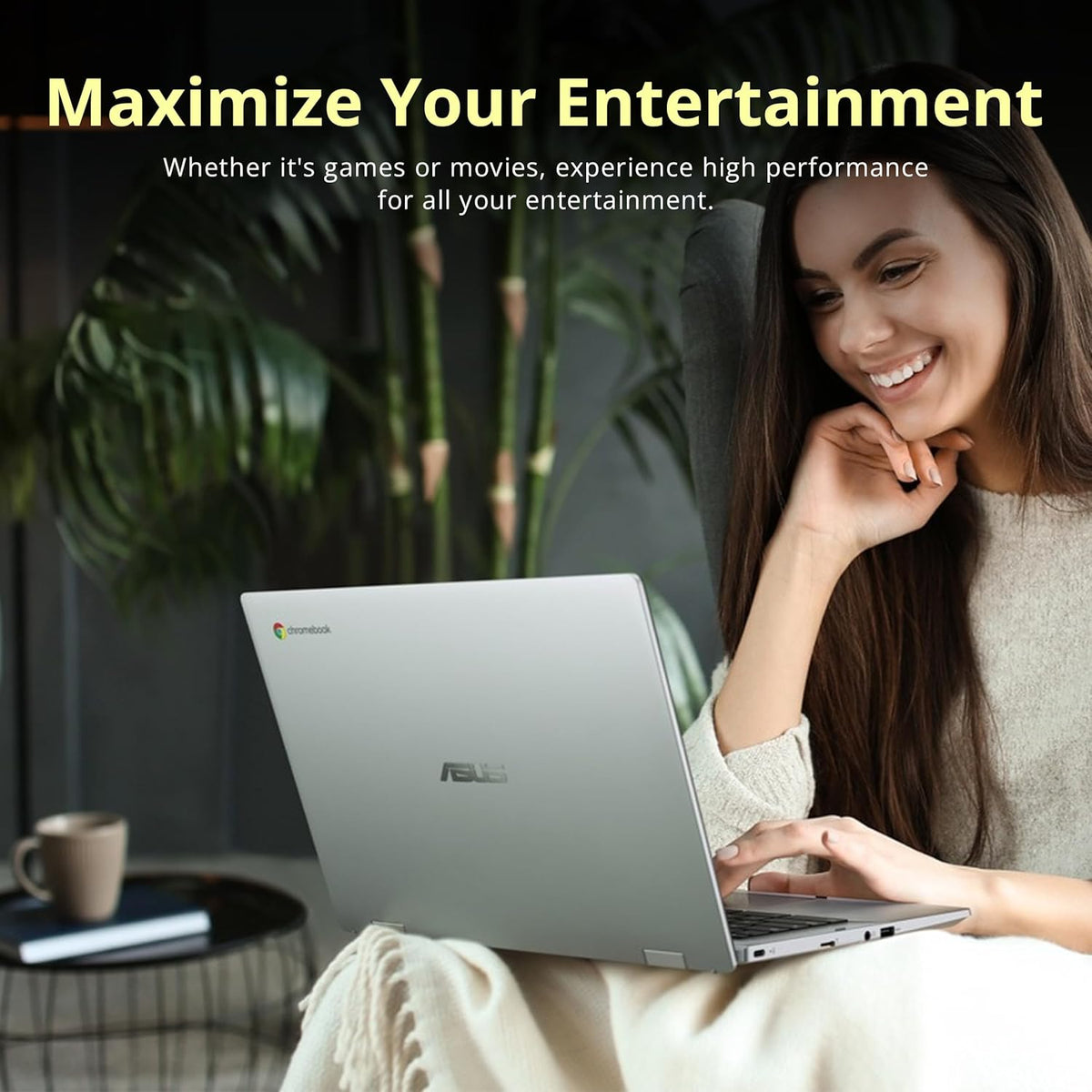 ASUS Chromebook CX1 14" FHD Laptop, Intel Celeron N4500, 4GB RAM, 224GB Storage (64GB eMMC+160GB Docking Station Set), Intel UHD Graphics, 720p Wecam, WiFi 6, Chrome OS, Silver