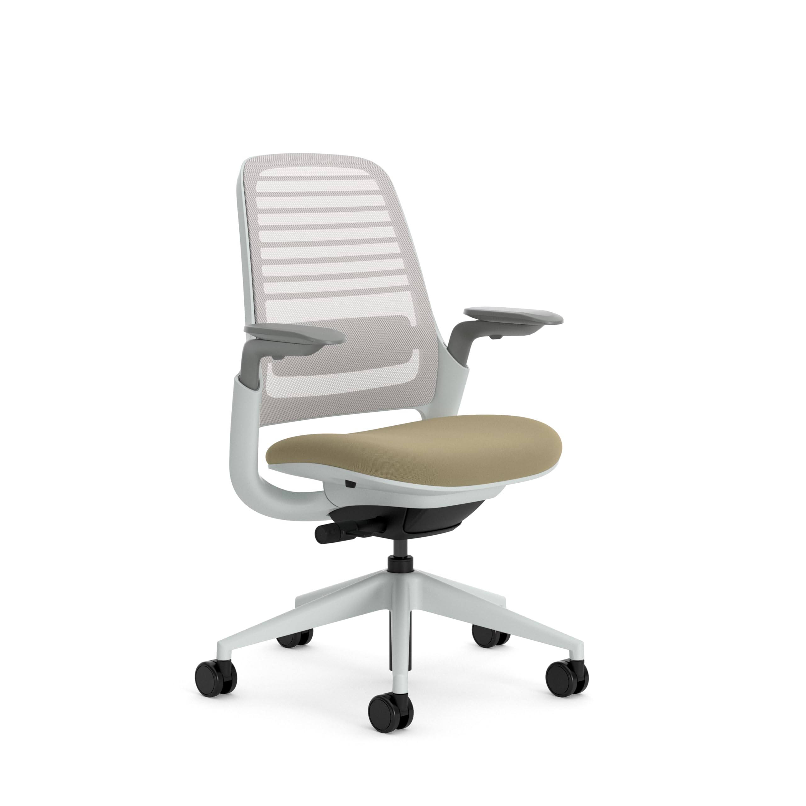 Steelcase Series 1 Bürostuhl, Mesh-Rückenlehne, Ergonomisch, Lordosenstütze, Truffle