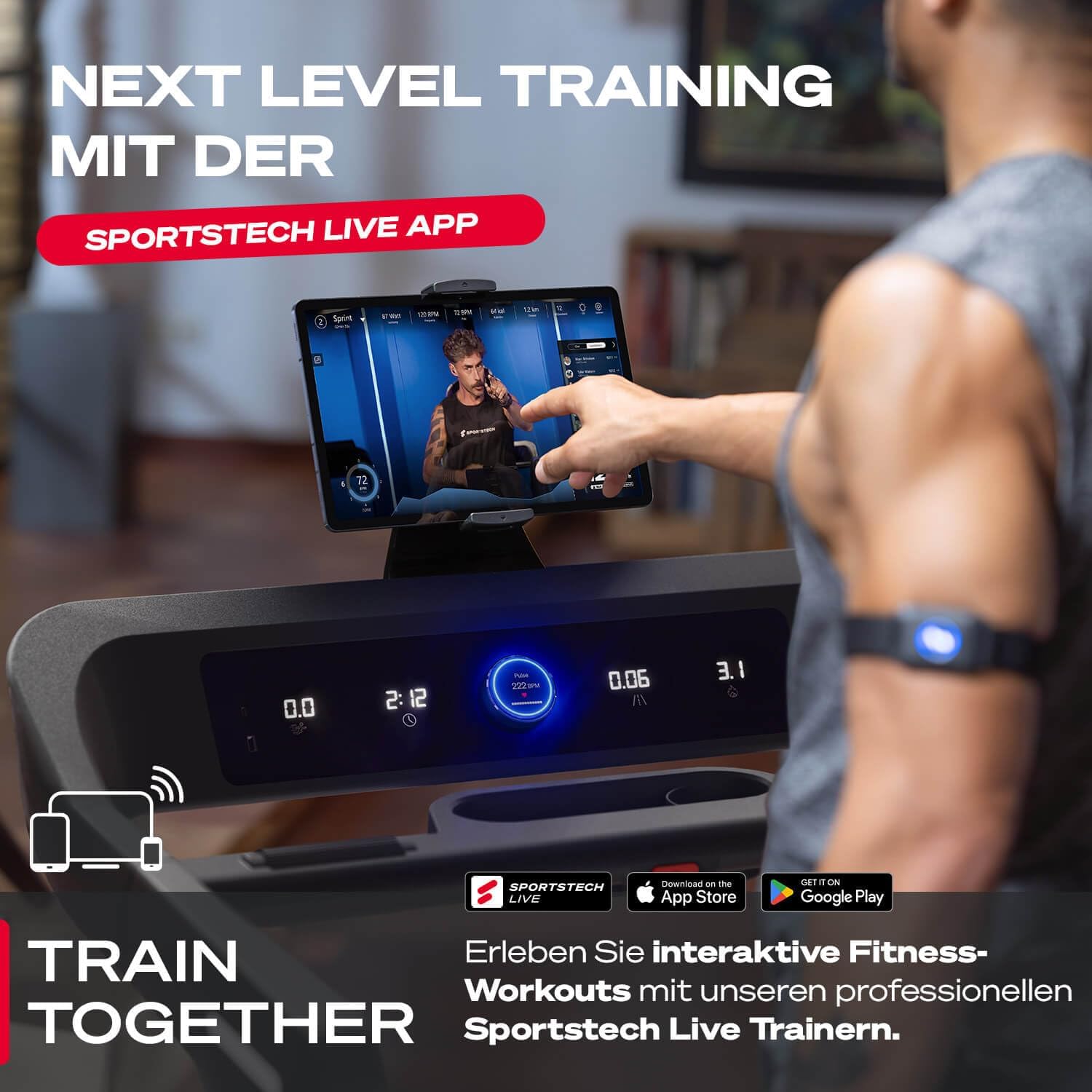 Sportstech sTread Pro/Lite: Klappbares Laufband, 20 km/h, 17 % Steigung ✨