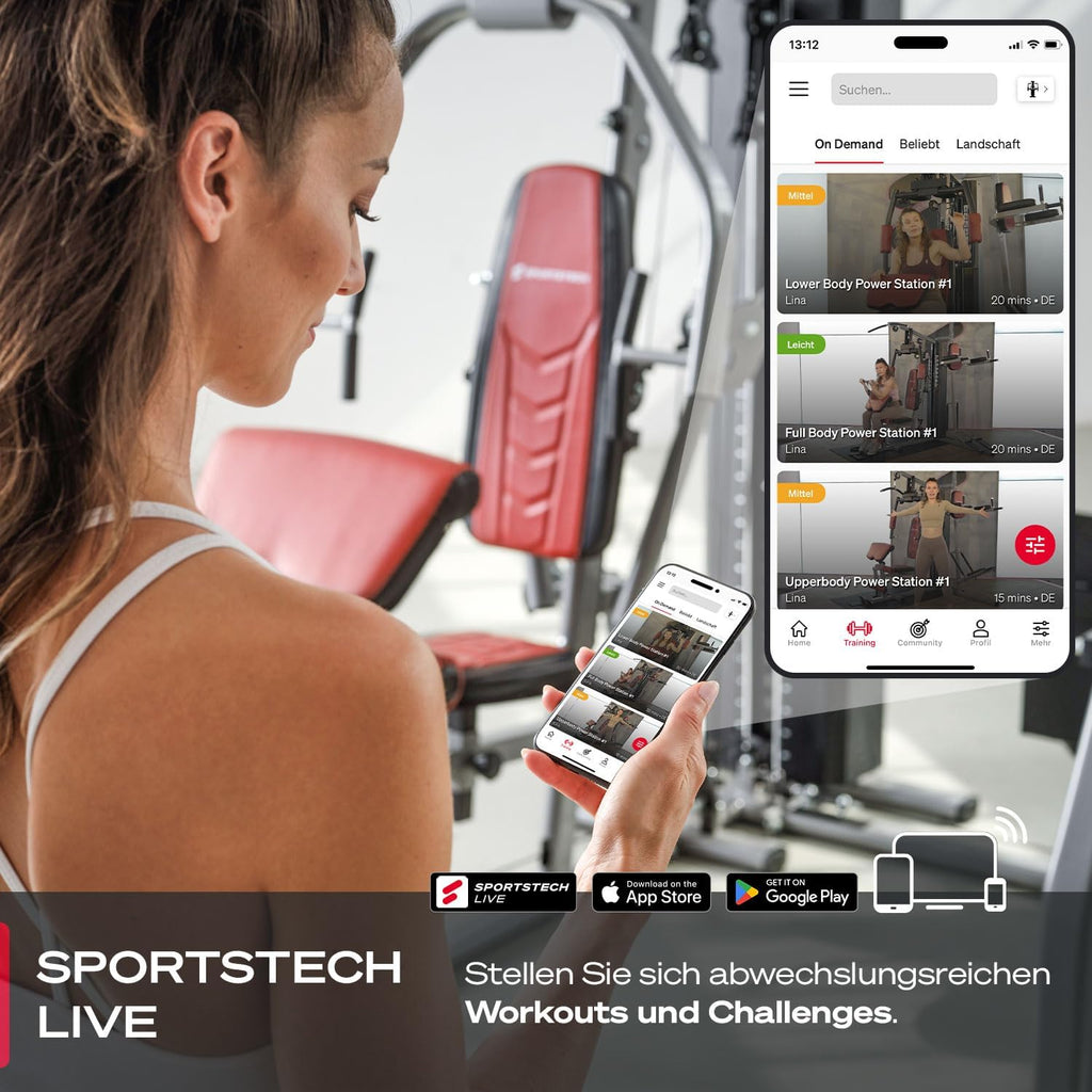 Sportstech HGX300: Multifunktions-Kraftstation mit Beinpresse, Stepper & Powertower ✨