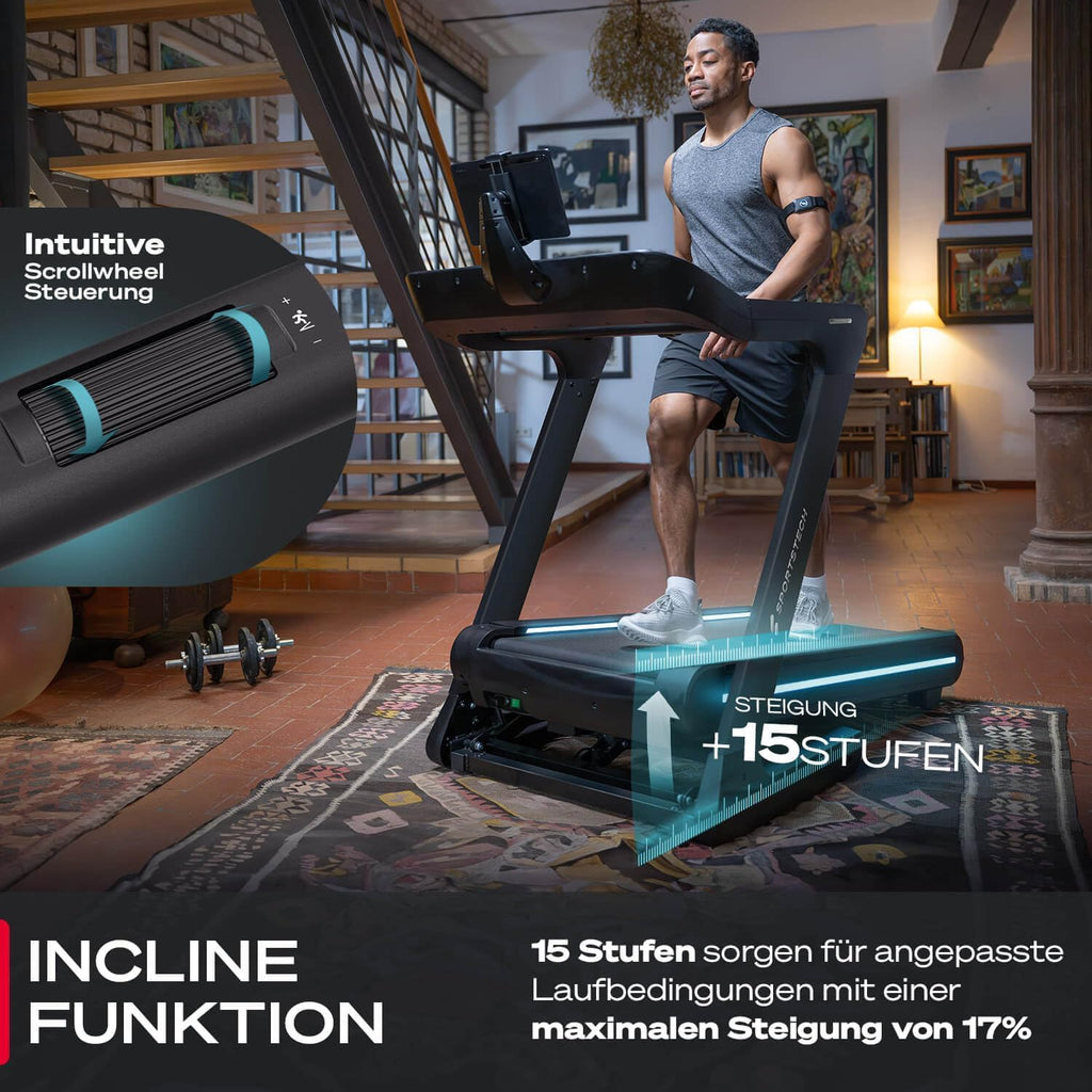 Sportstech sTread Pro/Lite: Klappbares Laufband mit 20 km/h, 17 % Steigung und 7 PS Motor ✨