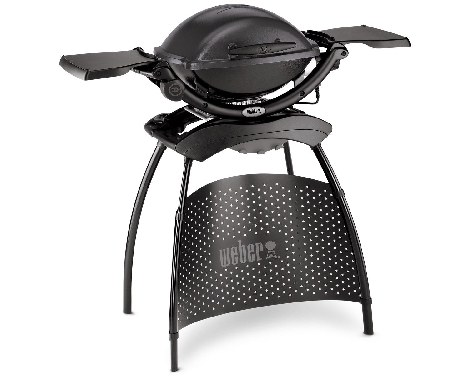 Weber Q 1400 Elektrogrill 2200W, Gusseisen, Balkon, Temperaturregelung, Dunkelgrau