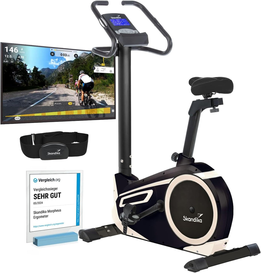 Skandika Morpheus: Ergometer mit App‑Steuerung, Pulsgurt und Tablethalter✨