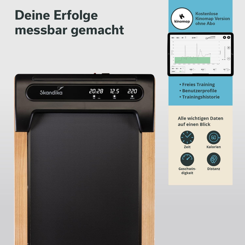 Skandika Nordik Walking Pad: Laufband für Home Fitness & Büro, mit Steigung ✨