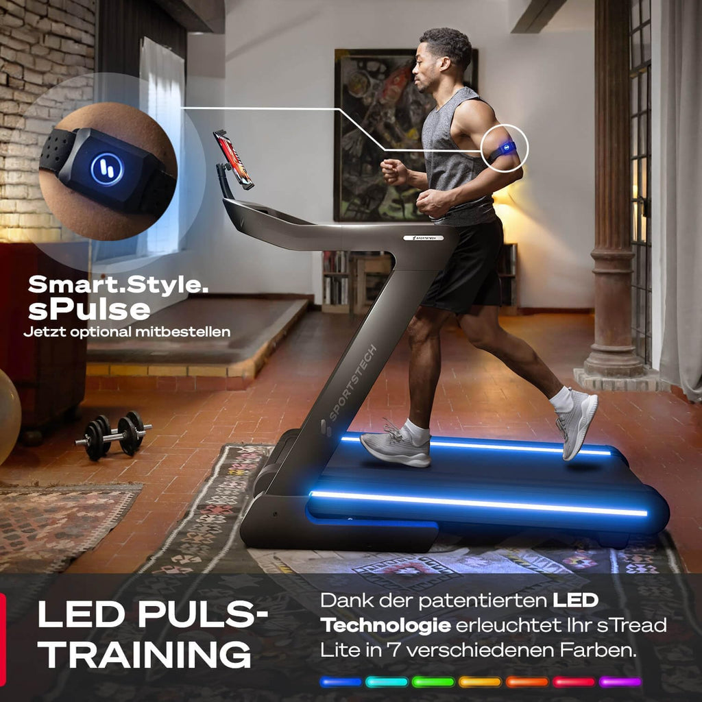 Sportstech sTread Pro/Lite: Klappbares Laufband mit 20 km/h, 17 % Steigung und 7 PS Motor ✨
