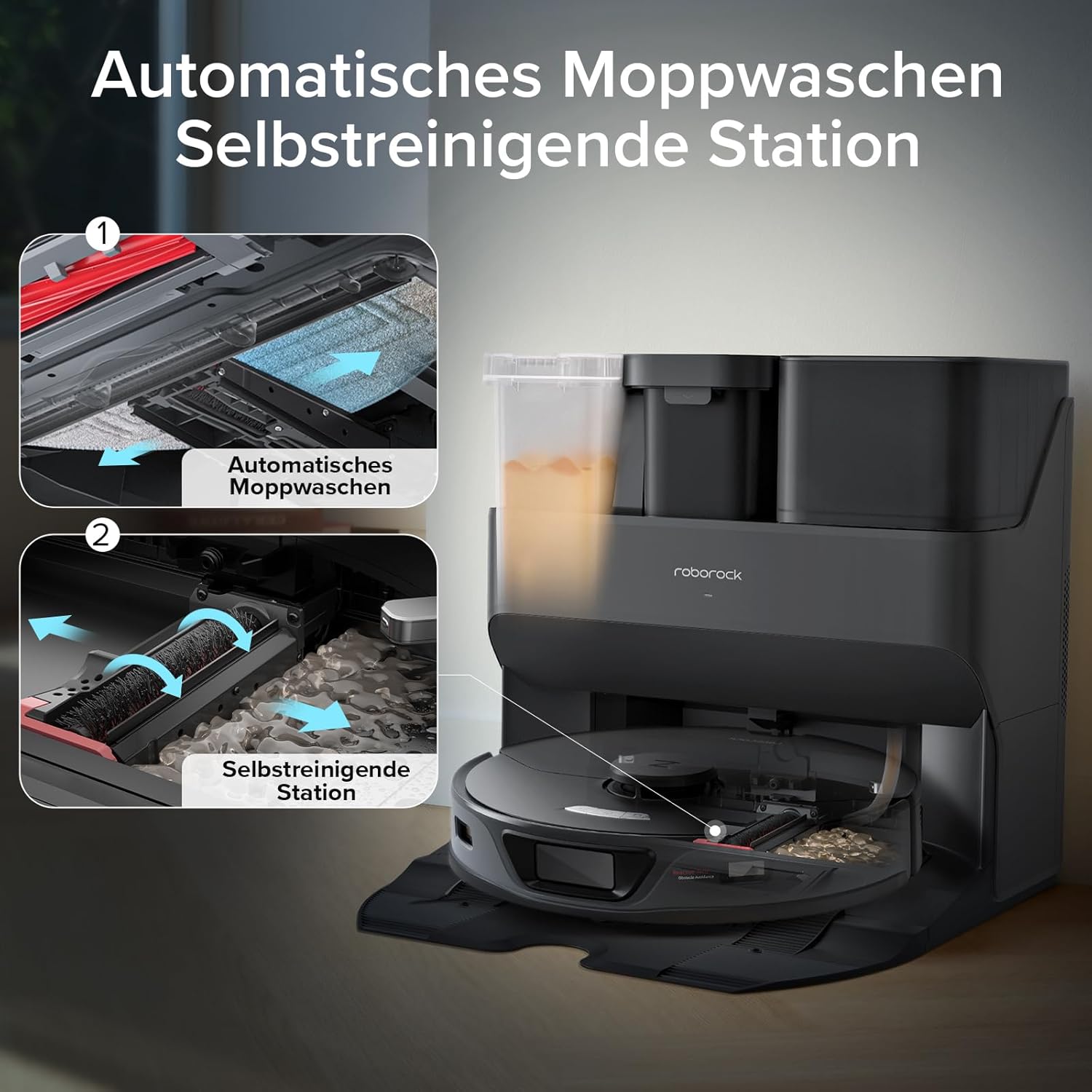 Roborock S7 Max Ultra, 5500 Pa, Selbstreinigung & App-Steuerung