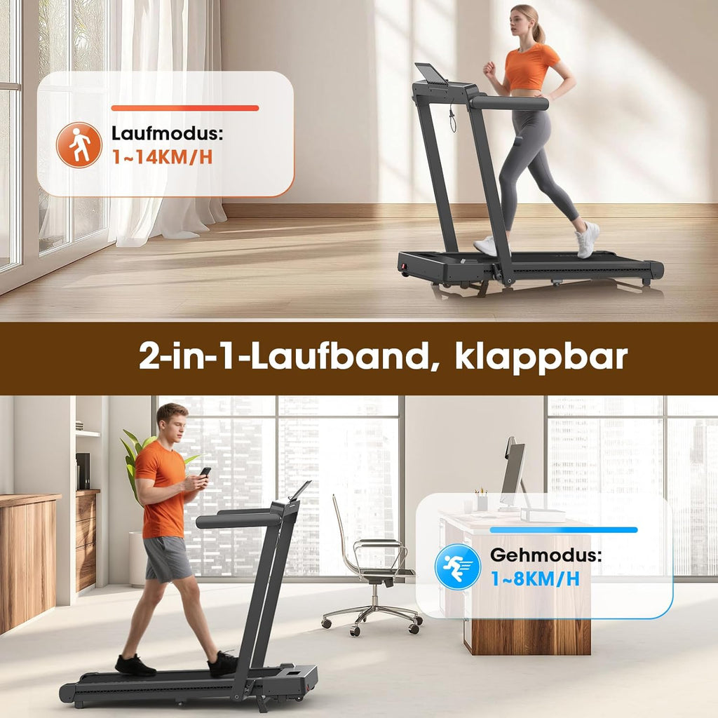 VANNECT Faltbares Laufband: Walking Pad mit Steigung für Zuhause ✨