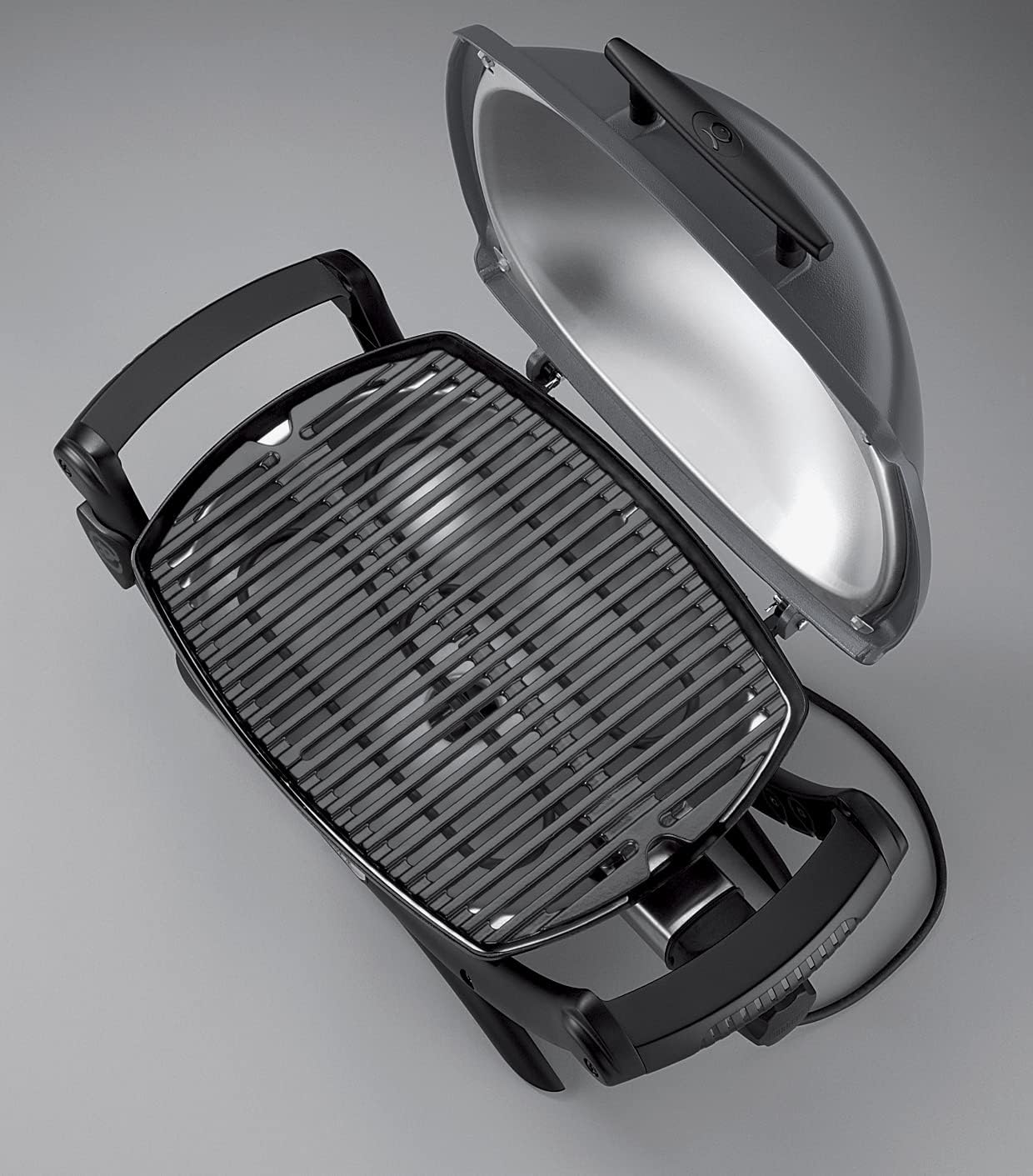 Weber Q 1400 Elektrogrill 2200W, Gusseisen, Balkon, Temperaturregelung, Dunkelgrau