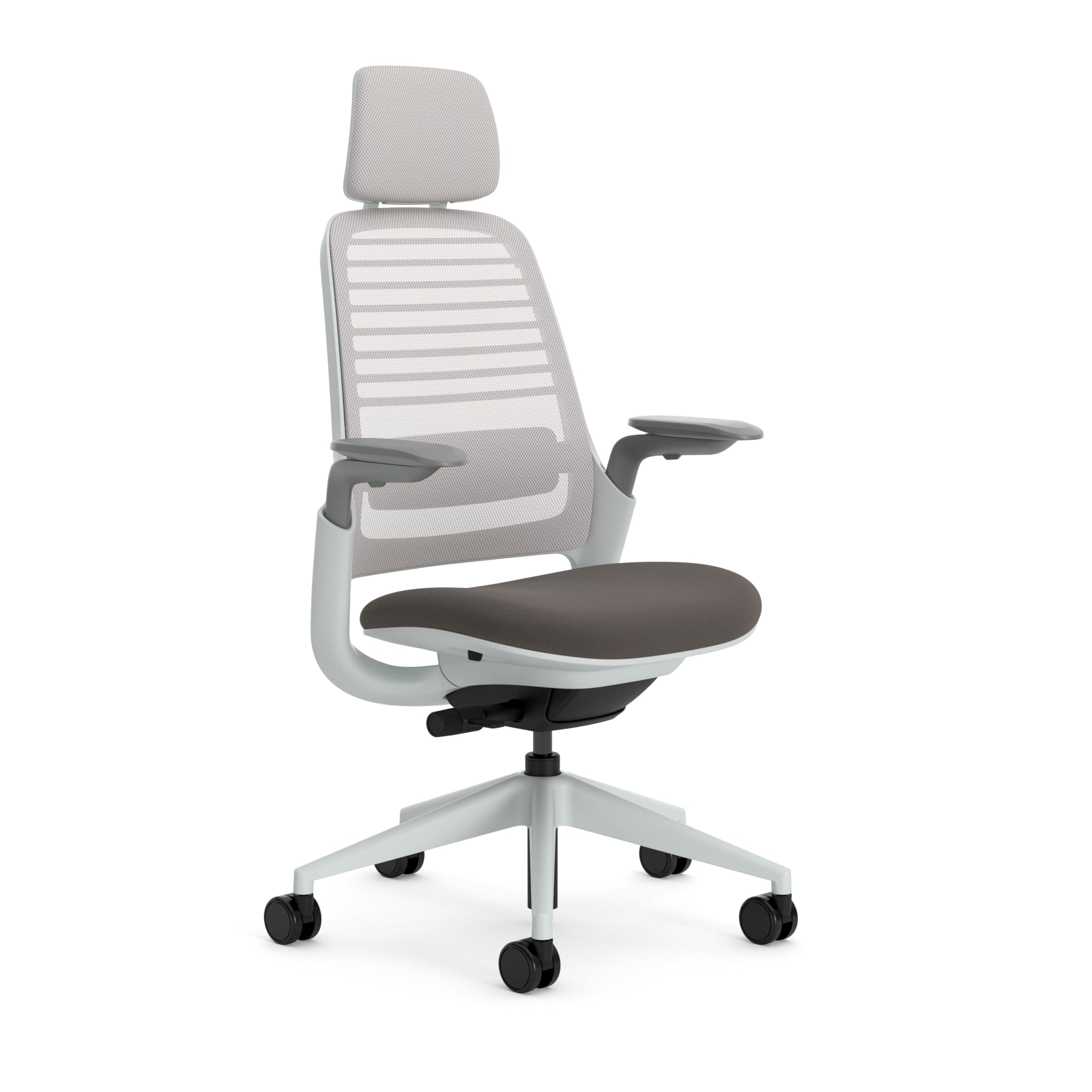 Steelcase Series 1 Bürostuhl, Mesh-Rückenlehne, Ergonomisch, Lordosenstütze, Truffle
