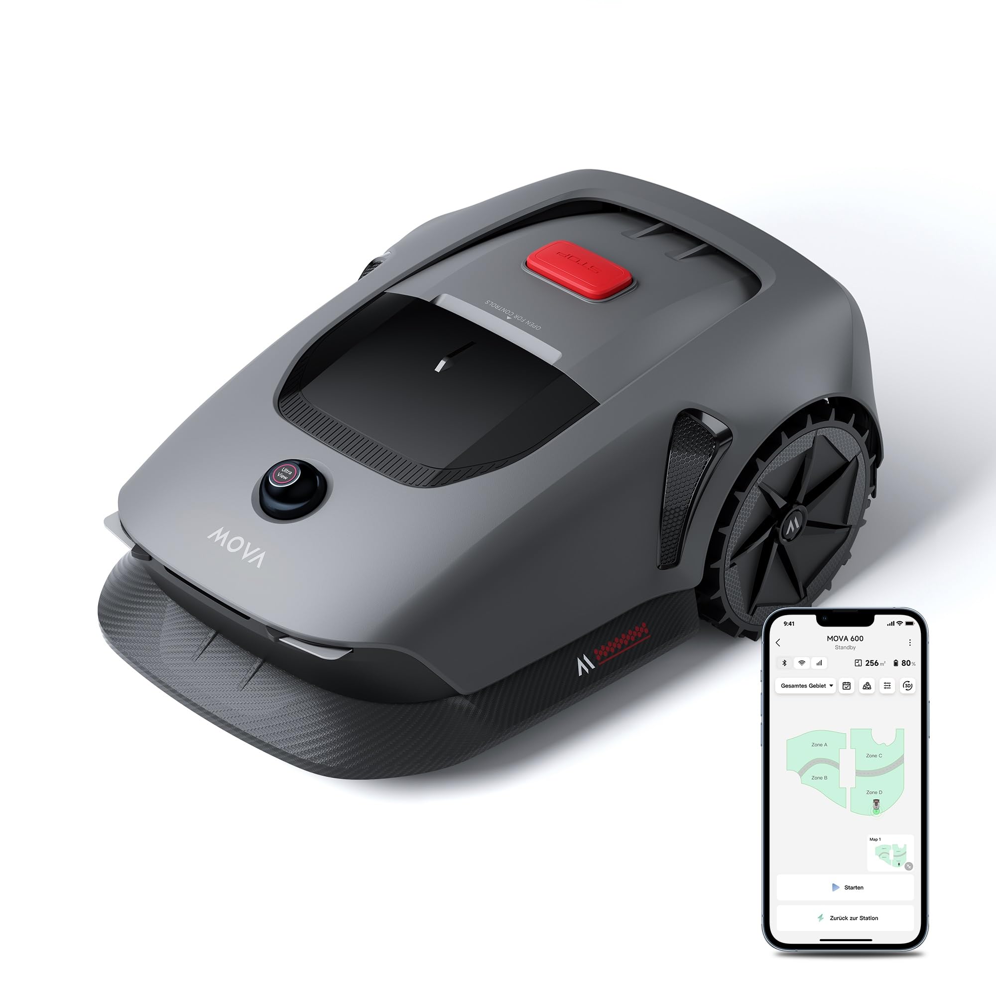 MOVA 1000 Mähroboter 1000 m², 3D-LiDAR & App-Steuerung