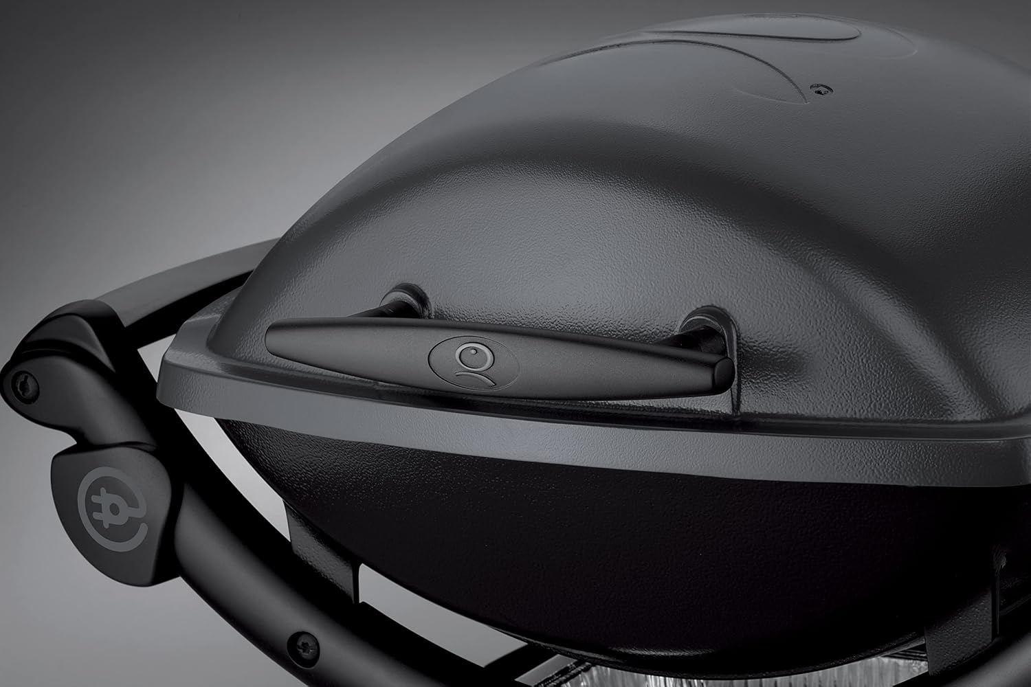 Weber Q 1400 Elektrogrill 2200W, Gusseisen, Balkon, Temperaturregelung, Dunkelgrau