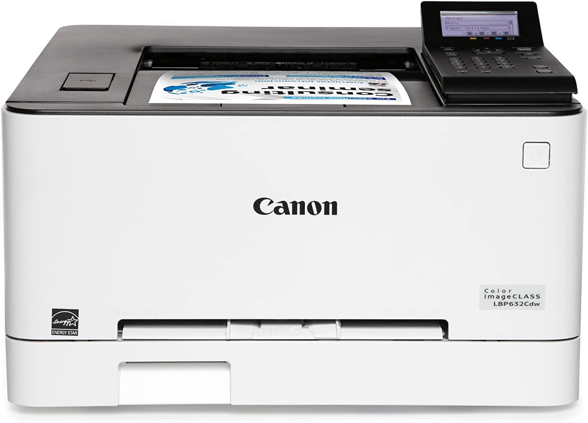 Canon imageCLASS LBP632Cdw - Wireless Duplex Color Laser Printer, Single Function, Home Office, Mobile Ready, 22 PPM Color, White