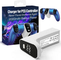 Wireless Charger for PS5 Controller with 2000mAh Battery Pack, Play While Charging for PlayStation 5 Controller Charger LED Display 12H Extended Playtime Ultra-Light Portable Not for Edge