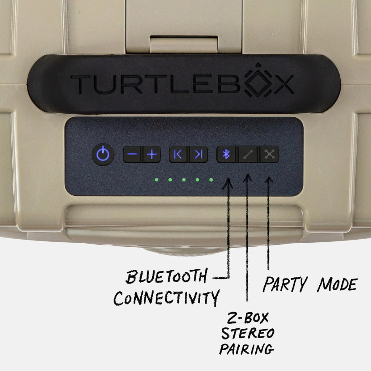 Turtlebox Original Gen 3: Portable Outdoor Bluetooth Speaker – Ultra-Loud (120dB), Waterproof (IP67), Rugged, Impact-Resistant, 3-Day Battery | Party Mode: Unlimited Pairing for Stereo Sound, Tan