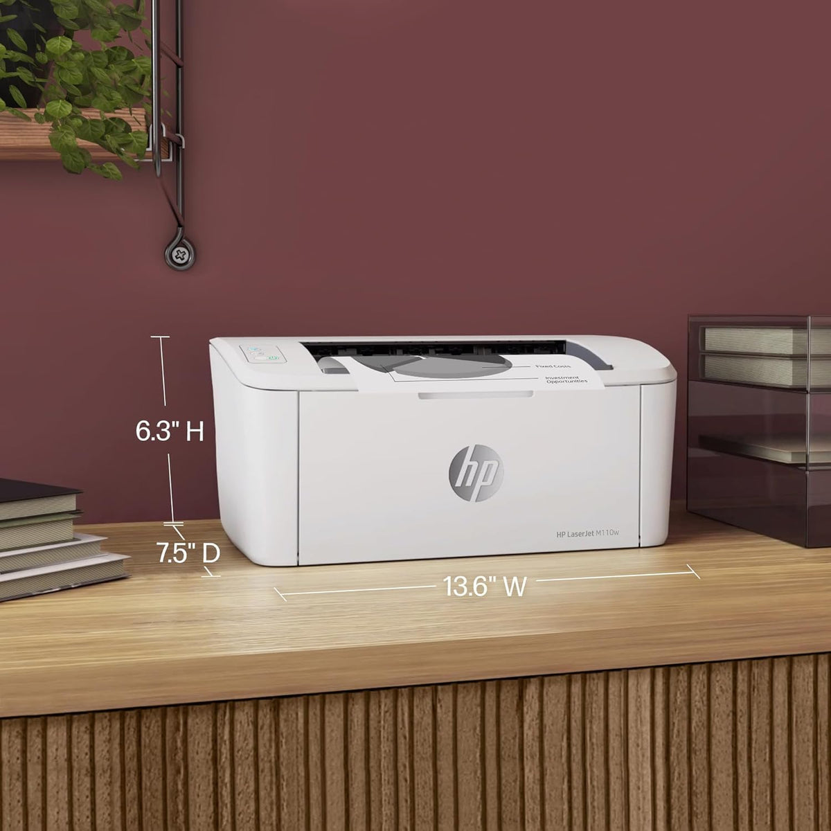 HP LaserJet M110w Wireless Monochrome Printer (7MD66F) (Renewed Premium)