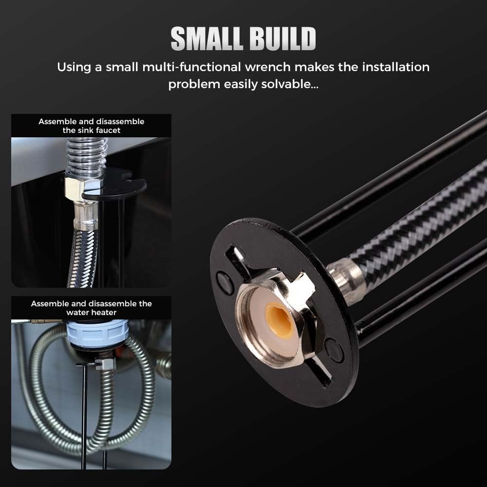2 PCS Multifunctional Sink Wrench, 2026 Upgraded Sink Wrench Faucet Plumbing Tool, Basin Wrench Under Sink Faucet Wrench Tight Spaces Tools for Kitchen and Bathroom