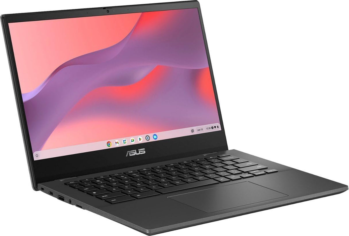 ASUS Chromebook 14" FHD Laptop - MediaTek Kompanio 520, 4GB RAM, 64GB eMMC, Chrome OS (with Microfiber Cloth) - Gravity Grey (CM1402CM2A-M8186)