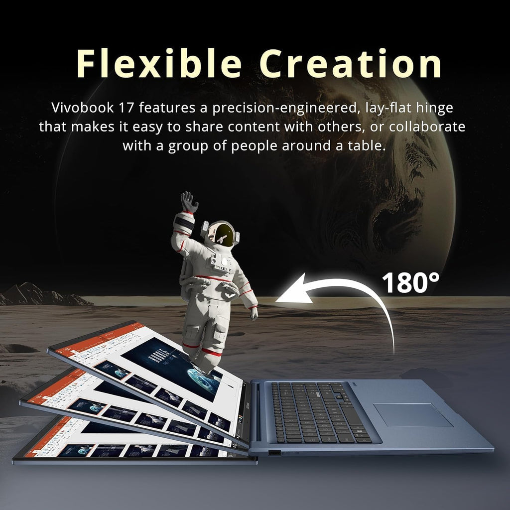 ASUS Vivobook 17.3 Chromebook Laptop For Student & Business, 8GB RAM, 128GB SSD, Intel 6-Core i3 Processor, FHD Anti-Glare IPS, Built for School and Work Game Apps Not Supported, WiFi-6, ChromeOS Flex