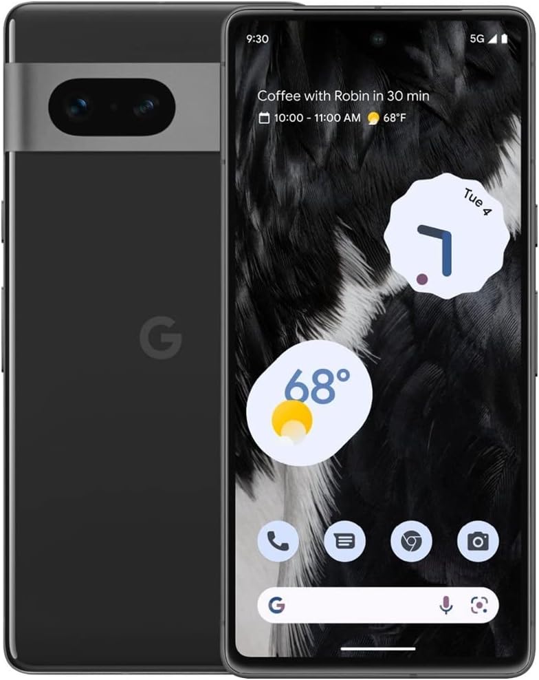 Google Pixel 7 5G, US Version, 128GB, Obsidian - Unlocked (Renewed)