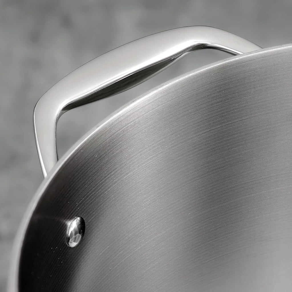 Tramontina Signature Tri-Ply Clad Stainless Steel 4-Quart Sauce Pan with Lid, Induction-Ready, Dishwasher-Safe, NSF-Certified, Made in Brazil