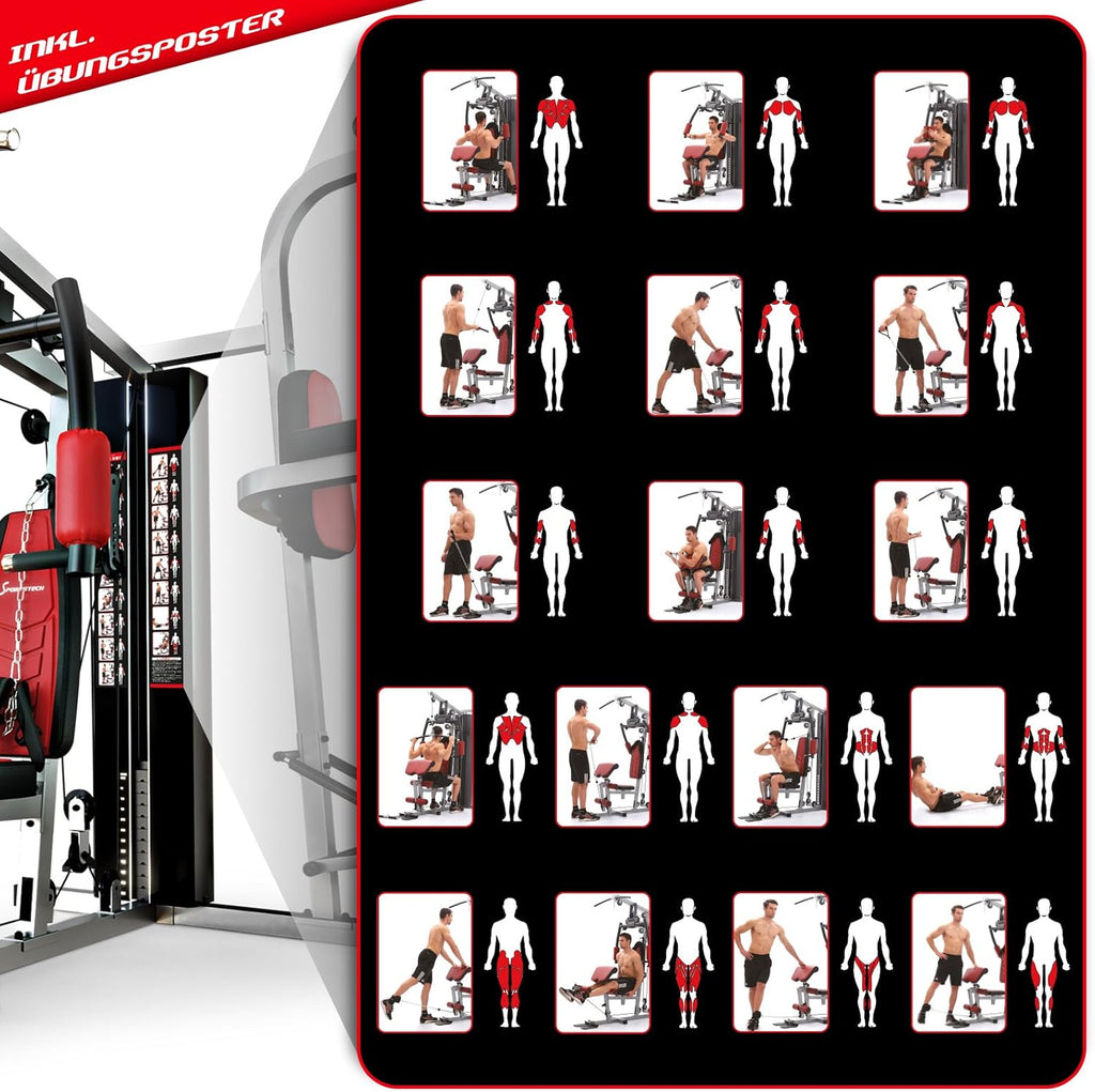 Sportstech HGX200: Multifunktions-Kraftstation mit Stepper, Beinpresse & Powertower ✨