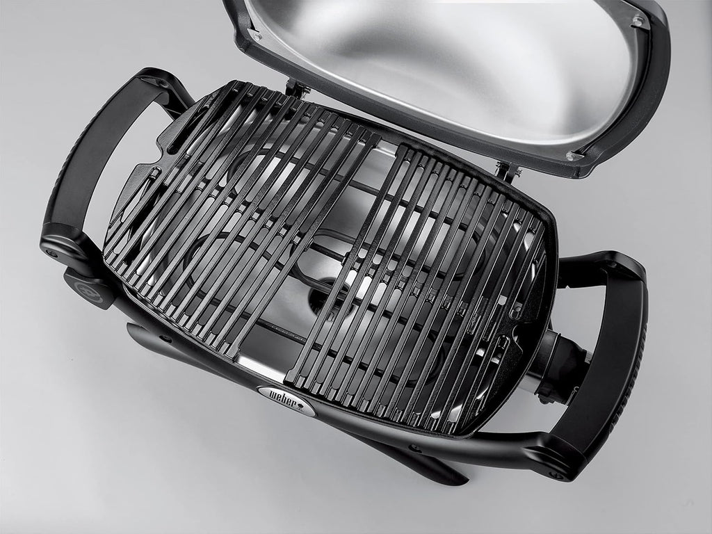 Weber Q 1400 Elektrogrill 2200W, Gusseisen, Balkon, Temperaturregelung, Dunkelgrau
