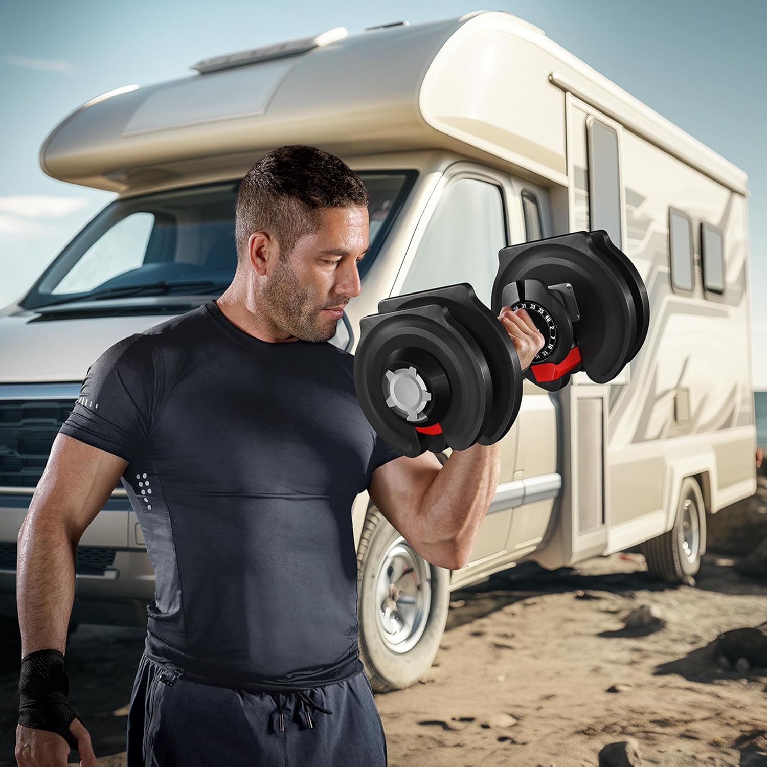 Yaheetech Verstellbare Hantel: 12/16‑in‑1 Schnellverstellung fürs Home‑Gym-1