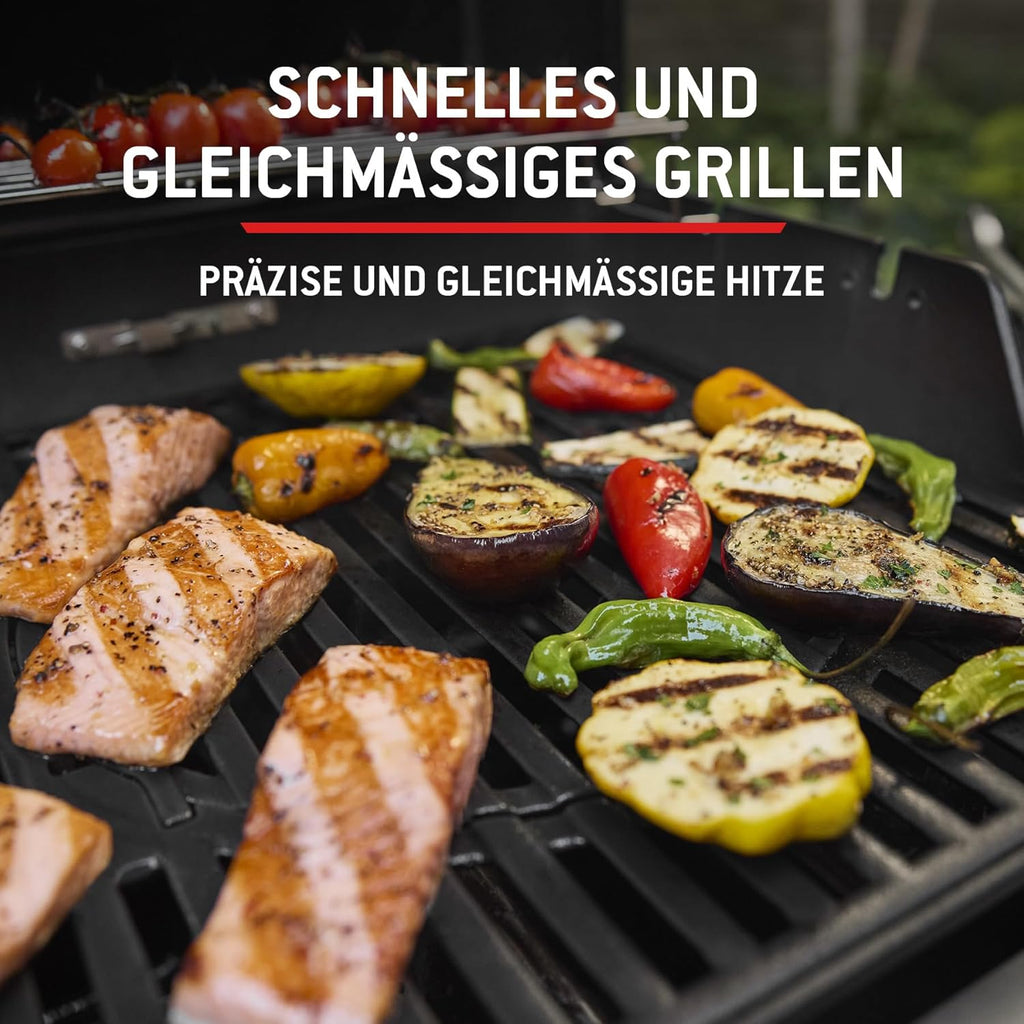 Weber Spirit E-310 Gasgrill 2025, 3 Brenner, 2346 cm², Gusseisen, Snap-Jet Zündung, Schwarz