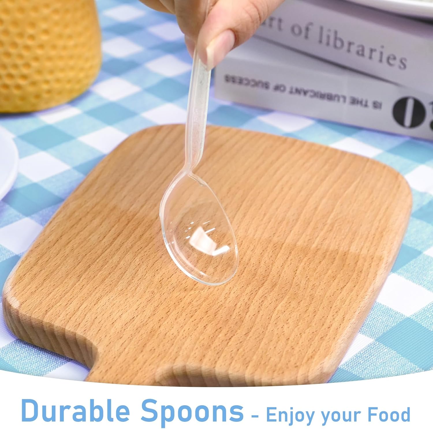EcoDispose 1000 Count Disposable Plastic Spoons Heat Resistant and BPA Free, Heavy Duty Durable Disposable Cutlery for Party Event Supply