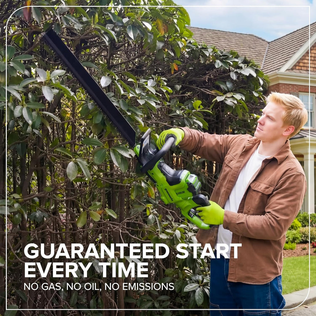 Greenworks 40V 26in Brushless Hedge Trimmer, Tool only