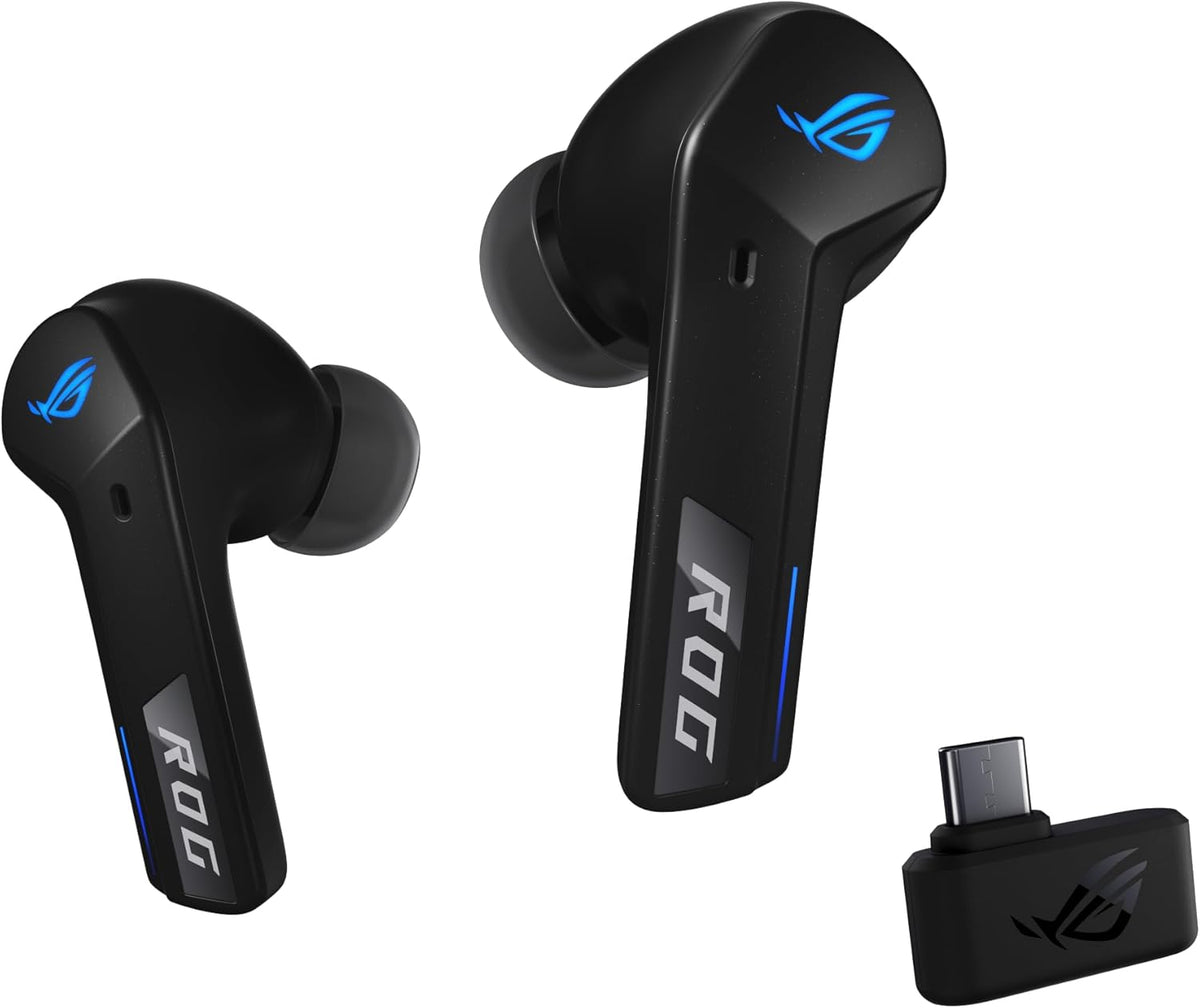 ASUS ROG Cetra True Wireless SpeedNova Gaming Earbuds – Dual-Mode (BT, 2.4GHz), Dirac Opteo, Bone-Conduction AI Mic, Adaptive ANC, 46Hr Battery, for PC, PS5, PS4, Switch, Mobile, ROG Ally/X - Black