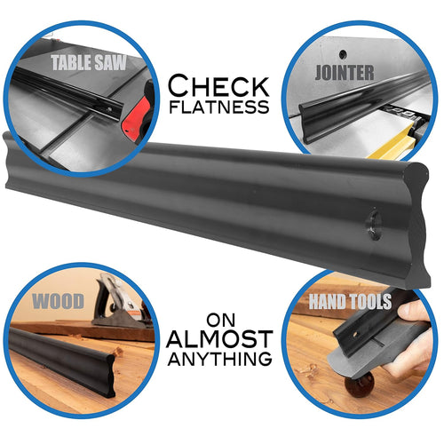 24", 38", 50" Anodized Aluminum Straight Edge Tools with Precision Edge, Check Straightness On Metal Surface Tops & Machinery, Layout Tool for Marking and Scribing Lines