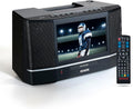 aiwa Cinema Mirror Cast Video Audio System, 10” TFT Screen, 15W Stereo, CD/DVD Player, Screen Mirroring, HDMI/USB/AV/AUX Inputs, FM Radio, Roku/Fire Stick/Google/Apple TV Compatible (Black)