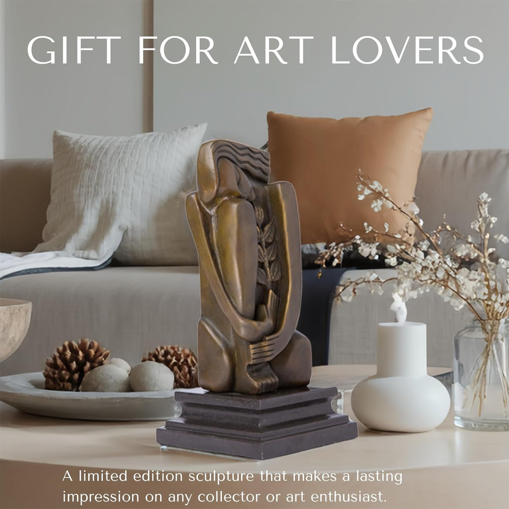 9.8'' Dalí Signed Bronze Sculpture – Surrealist Woman Figurine on Marble Base, Limited Edition Collectible Art for Gift, Home Office Decor, Museum & Gallery Display