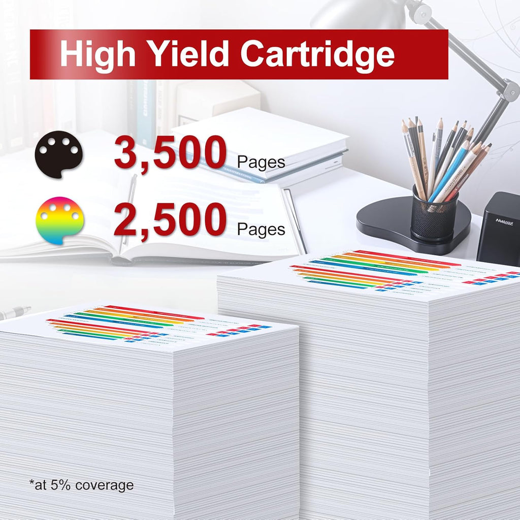 075H Toner Cartridge Compatible Replacement for Canon 075H 075 Toner Cartridge Set Works for Canon Color imageCLASS LBP646Cdw MF665Cdw MF663Cdw MF662Cdw LBP647Cdw LBP640c MF660c Printer Ink (4 Pack)
