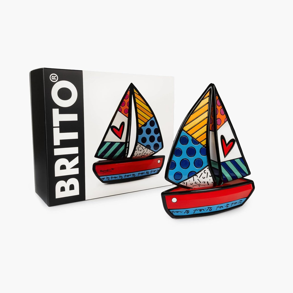 Britto Collectible Figurine - Iconic Art Figurine, Decorative Displays for Modern Home Decor | Designed by Iconic Artist Romero Sailboat