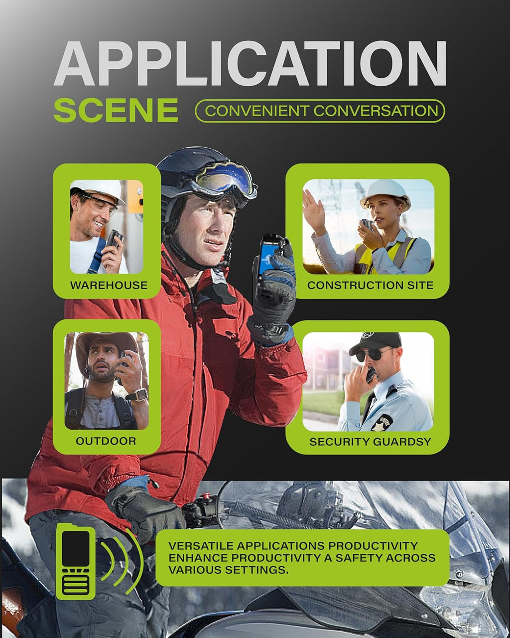 2-Pack Fast Radios Unlimited Range – Global PTT 4G Walkie Talkies with SIM Cards – Nationwide Coverage Communication Long Range PoC Two-Way Radios IP67 Waterproof Design (P0)