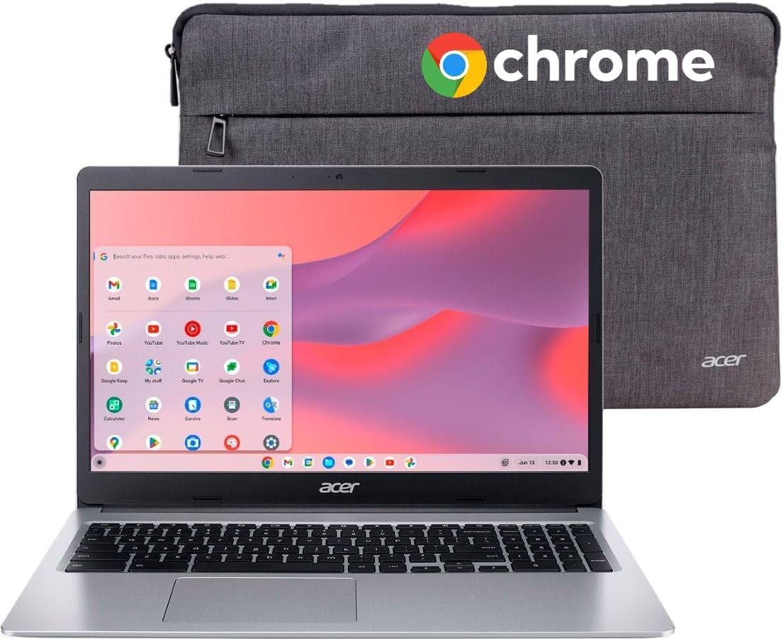 acer 315 Chromebook Laptop for Student & Business - 15.6" HD Display, Intel Celeron Dual-Core Processor, 4GB RAM, 64GB eMMC Laptop, Up to 12.5 Hours Long Battery Life, Wi-Fi, Bluetooth, Chrome OS
