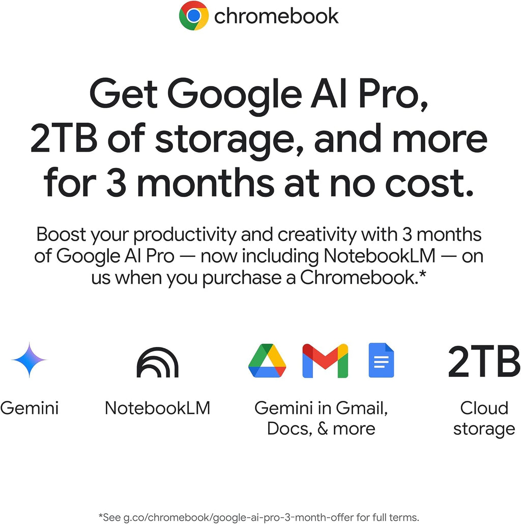 Lenovo Chromebook m 14" - Everyday Laptop - Google Gemini - MediaTek Kompanio 540 CPU - 14" WUXGA IPS Display - 8GB RAM - 64GB UFS Storage - Integrated Arm Mali-G57 MC2 GPU - Cosmic Blue