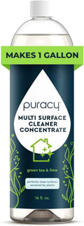 Puracy All Purpose Cleaner Concentrate – Plant-Powered Multi-Surface Cleaner - Surface Cleaner Solution As Seen on TikTok (Green Tea + Lime, 16 fl oz, 1 Pack)
