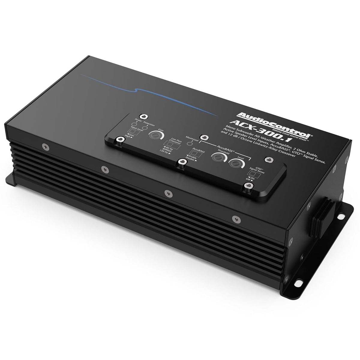AudioControl ACX-300.1 All-Weather Marine & Powersports IPX6 Waterproof 300W Monoblock Amplifier for Boat, ATV, UTV, Side by Side, 4x4 Off Road Vehicle or Car Audio System, AccuBASS, Install Friendly