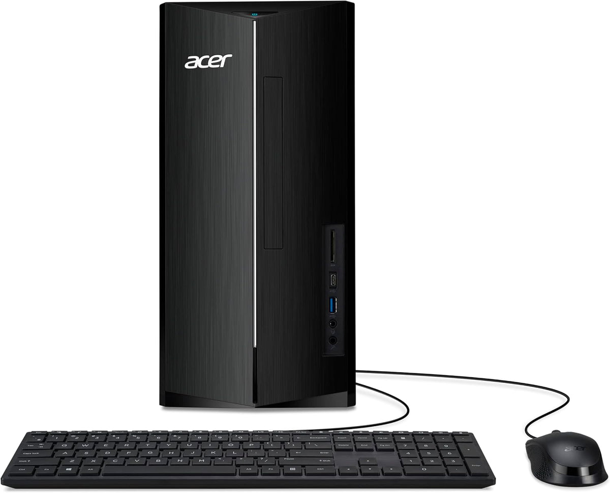 acer Aspire TC-1780-UR11 Desktop | 13th Gen Intel Core i5-13400 10-Core Processor | 16GB 3200MHz DDR4 | 512GB M.2 2280 PCIe Gen 4 SSD | SD Card Reader | Intel Wi-Fi 6E AX211 | Windows 11 Pro,Black