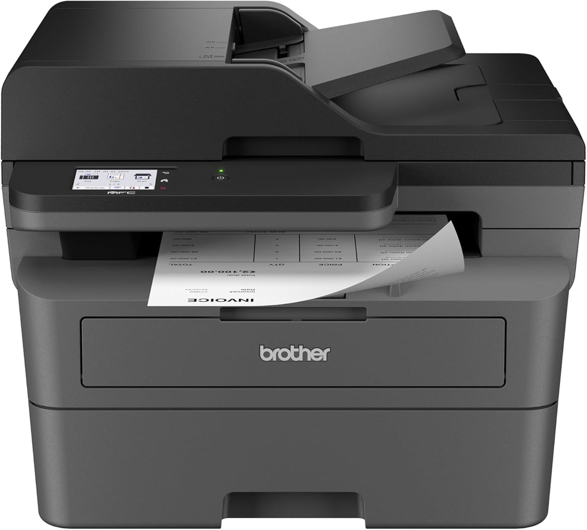 Brother MFC-L2820DW Wireless Compact Monochrome All-in-One Laser Printer with Copy, Scan and Fax, Duplex, Black & White | Includes Refresh Subscription Trial(1), Works with Alexa