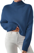 Womens Oversized Mockneck Cute Cable Knit Sweater Winter Fall 2025 Ladies Dressy Casual Lightweight Pullover Tops