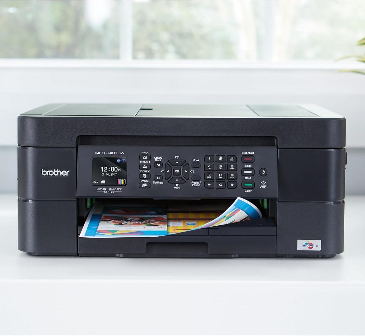 Brother® International Compact MFC-J497DW Wireless Color Inkjet All-In-One Printer
